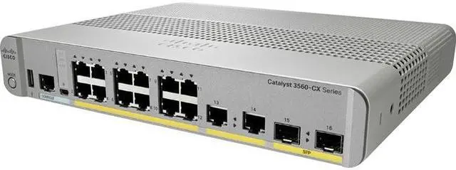 Alt view image 3 of 6 - Cisco 3560CX-8PC-S Layer 3 Managed Ethernet Switch