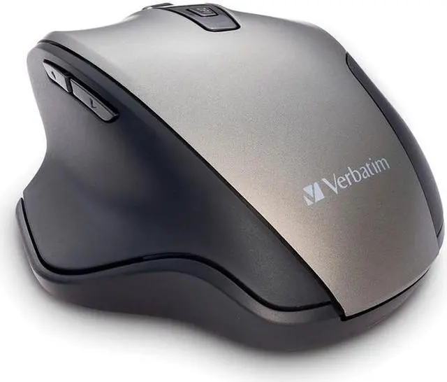 Alt view image 9 of 20 - Verbatim Silent Ergonomic Wireless Blue Led Mouse - Graphite