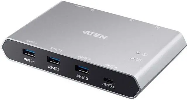 Alt view image 2 of 14 - ATEN 2-Port USB-C Gen 2 Sharing Switch with Power Pass-through US3342