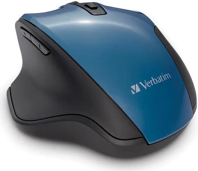 Alt view image 9 of 20 - Verbatim Silent Ergonomic Wireless Blue LED Mouse Dark Teal 70244