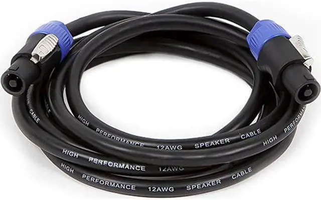 Alt view image 4 of 10 - Monoprice Pro Audio Cable - 10 Feet - Black | 2-conductor NL4 Female to NL4 Female Speaker Twist Connector Cable, 12AWG With Spring-Loaded Lock