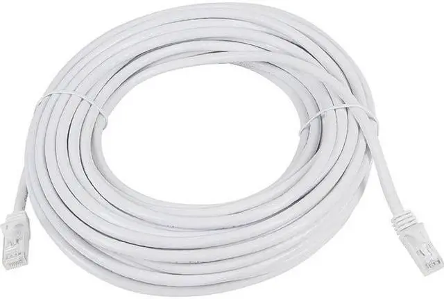Alt view image 3 of 7 - Monoprice Cat6 Ethernet Patch Cable - 100 Feet - White | Network Internet Cord - RJ45, Stranded, 550Mhz, UTP, Pure Bare Copper Wire, 24AWG - Flexboot Series