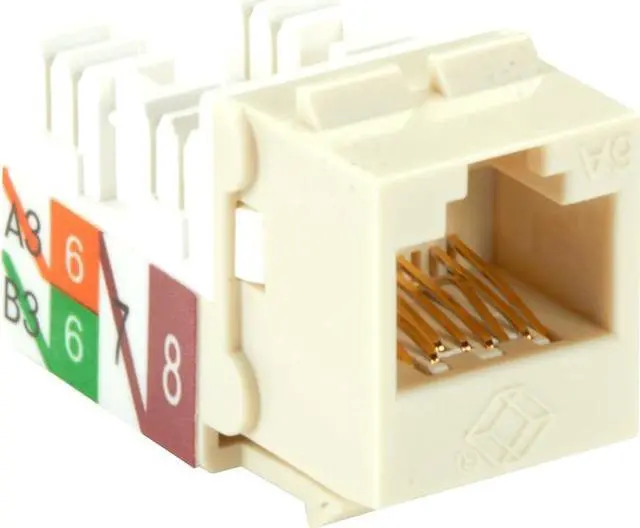 Alt view image 3 of 4 - Black Box GigaTrue 2 CAT6A Keystone Jack - Unshielded RJ45 Office White