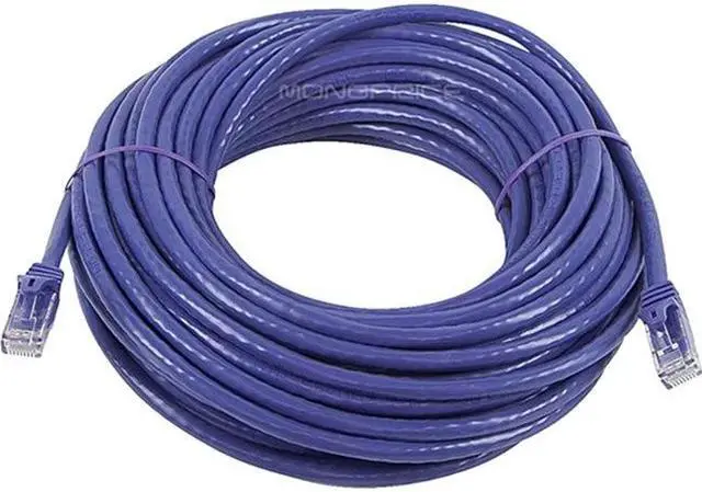 Alt view image 4 of 6 - Monoprice Cat6 Ethernet Patch Cable - 50 Feet - Purple | Network Internet Cord - RJ45, Stranded, 550Mhz, UTP, Pure Bare Copper Wire, 24AWG - Flexboot Series