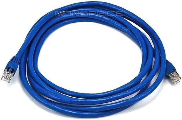 Alt view image 2 of 10 - Monoprice Cat6A Ethernet Patch Cable - 10 Feet - Blue | Snagless RJ45, Stranded, 550Mhz, STP, Pure Bare Copper Wire, 10G,26AWG
