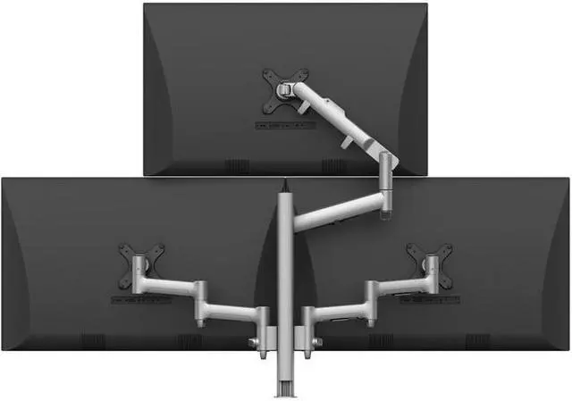 Main image of atdec AWMS-3-D4651-H-S Triple "pyramid" Monitor Arms on 20" Post