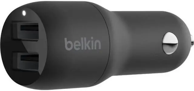 Alt view image 3 of 11 - DUAL USB-A CAR CHARGER 12W X2 BLK