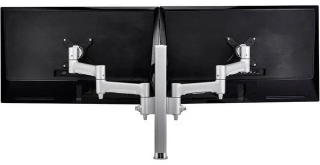 Main image of Atdec Awm Dual Monitor Desk Mount. Flat And Curved Up To 32In - Vesa 75 X 75 100 X 100