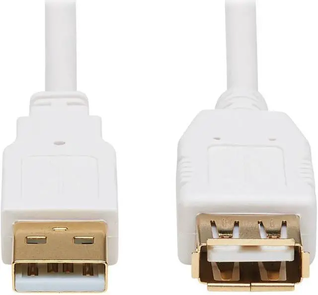Alt view image 6 of 16 - Tripp Lite USB-A Antibacterial Extension Cable M/F USB 2.0 White 6' U024AB006WH