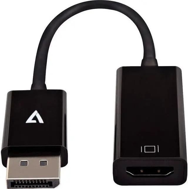 Alt view image 2 of 4 - V7 Black Video Adapter DisplayPort Male to HDMI Female Slim CBLDPHDSL1E