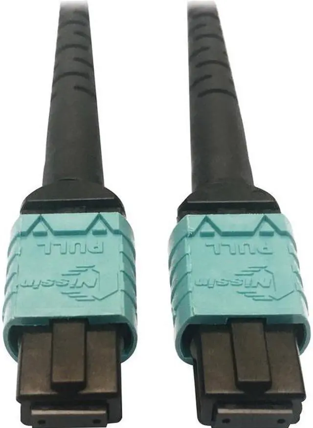 Alt view image 5 of 6 - Tripp Lite 3m 400G Multimode 50/125 OM4 Fiber Optic Cable Aqua N846D03M24AAQ