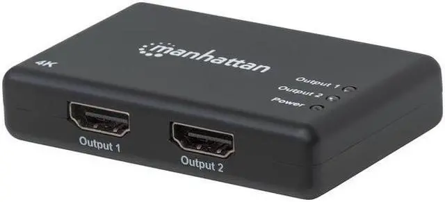 Alt view image 3 of 6 - Manhattan 4K 2-Port Hdmi Splitter