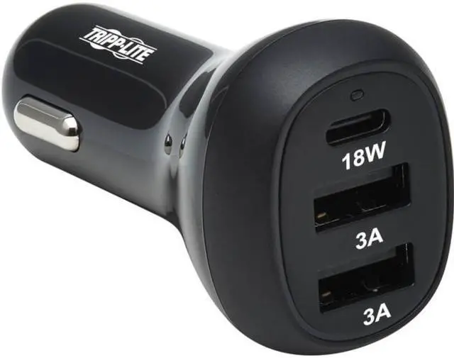 Alt view image 7 of 17 - Tripp Lite 3-Port 36W Auto Adapter U280C0336W1B