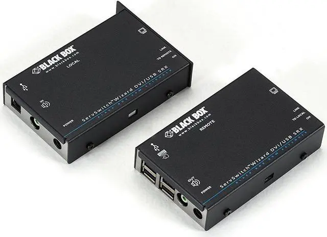 Alt view image 3 of 6 - Black Box ACU5501A-R4 KVM Extender - DVI-D, USB 2.0, Audio, Single-Access, CATx
