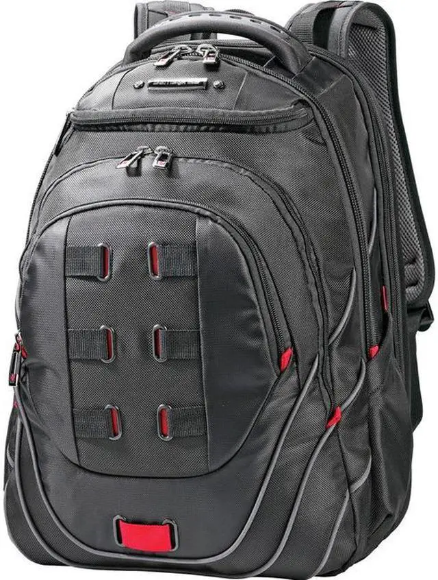 Alt view image 5 of 20 - Samsonite Tectonic Backpack for 17" Laptop - Black, Red