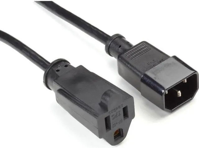 Alt view image 4 of 7 - POWER CORD - NEMA 5-15R TO IEC-60320-C14, 1-FT. (0.3-M), 45 DAY STANDARD RETURN