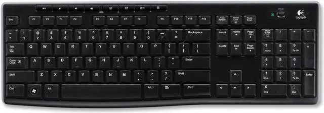 Main image of Logitech K270 Wireless Keyboard K270 Black Logitech Unifying protocol (2.4 GHz) Wireless range: >33 ft (10m) wireless range Ergonomic Keyboard
