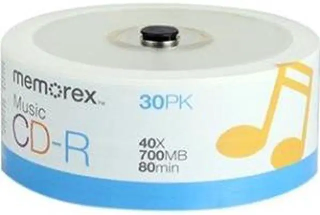 Alt view image 2 of 2 - Memorex Music CD Recordable Media - CD-R - 40x - 700 MB - 30 Pack Spindle