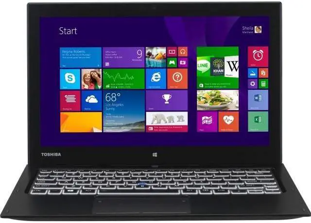 Alt view image 2 of 8 - Toshiba Portege Z20t-B Z20T-B2111 Ultrabook/Tablet - 12.5" - In-plane Switching (IPS) Technology - Wireless LAN - Intel Core M 5Y71 Dual-core (2 Core) 1.20 GHz - Graphite Black Metallic