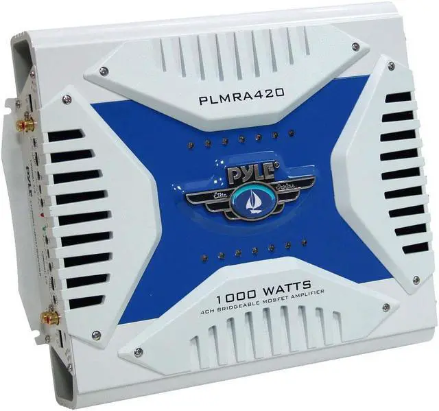 Alt view image 2 of 15 - Pyle PLMRA420 4 Channel 1000 Watt Waterproof Marine Bridgeable Mosfet Amplifier