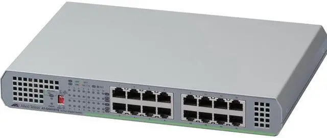 Alt view image 2 of 12 - Allied Telesis - AT-GS910/16-10 - Allied Telesis 16-Port 10/100/1000T Unmanaged Switch with Internal PSU - 16 Ports - 2