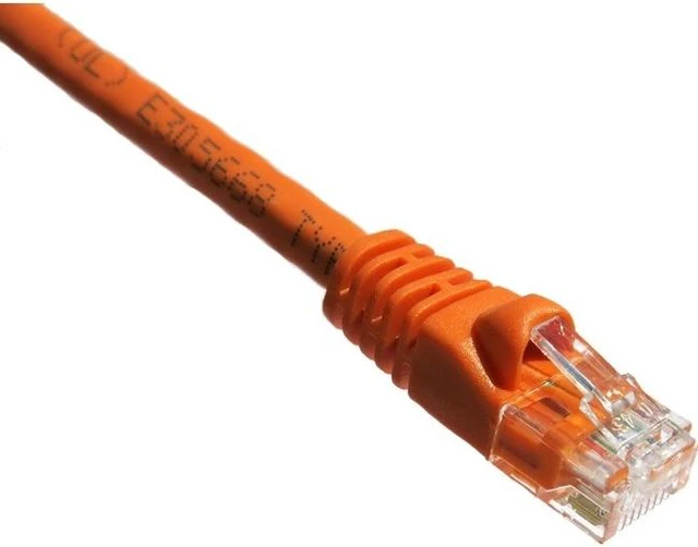Alt view image 3 of 4 - Axiom AXG94074 Patch Cable - Rj-45 (M) To Rj-45 (M) - 3 Ft - Utp - Cat 5E - Molded, Snagless, Stranded - Orange