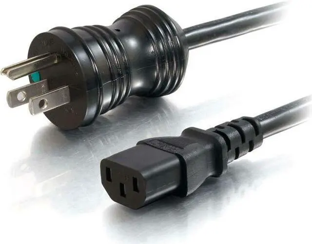 Alt view image 7 of 7 - C2G 48007 16 AWG Hospital Grade Power Cord - NEMA 5-15P to IEC320C13, TAA Compliant, Black (10 Feet, 3.04 Meters)