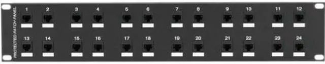 Main image of Black Box JSM114A 24-Port Cat6 Surge-Protected Pa Tch Panel 2U