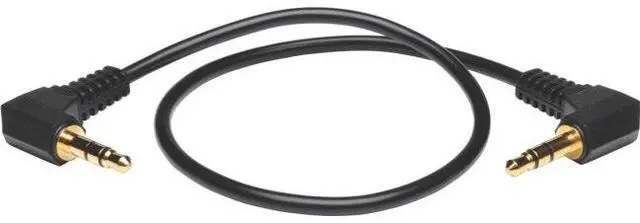 Alt view image 4 of 4 - Tripp Lite P312-001-2RA 1 ft. 3.5mm Mini Stereo Audio Cable with two Right Angle plugs (M/M)