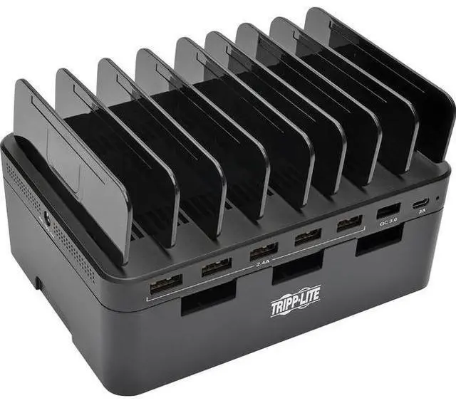 Alt view image 4 of 13 - Tripp Lite U280-007-CQC-ST 7-Port Usb Charging Station Hub With Quick Charge 3.0, Usb-C Port, Device Storage, 5V 4A (60W) Usb Charge Output - Power Adapter - 60 Watt - 4 A - 7 Output Connectors (6 X