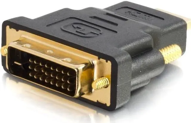 Alt view image 9 of 11 - C2G 757120184010 18401 Video Adapter - 1 x 19-pin HDMI Male, 1 x 24-pin DVI Male - Black