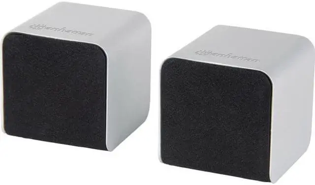 Alt view image 2 of 2 - Manhattan Lyric Duo Wireless Stereo Speakers with Bluetooth Technology - Left & right speakers, rechargeable internal lithium polymer battery provides up to 20 hours of playback time - Pair or use sep