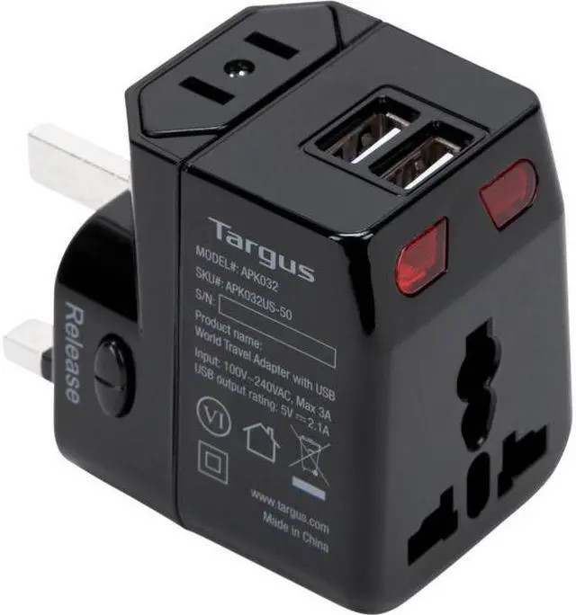 Main image of Targus World Travel Power Adapter with Dual USB Charging Ports - APK032US