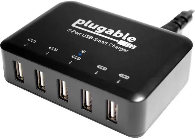 Alt view image 8 of 8 - Plugable USB Charging Hub - 5-Port, 40W, 2.4A