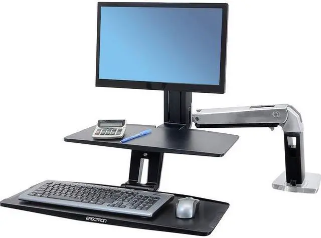 Alt view image 12 of 16 - Ergotron Workfit-a with suspended Keyboard, Single Ld - 24-390-026