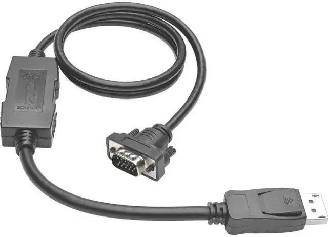 Alt view image 3 of 3 - Tripp Lite P581-003-VGA-V2 3 ft. Black Connector A: DISPLAYPORT (MALE)
Connector B: HD15 (MALE) DisplayPort 1.2 to VGA Active Adapter Cable, DP with Latches to HD15 (M/M), 1920x1200/1080p Male to Male