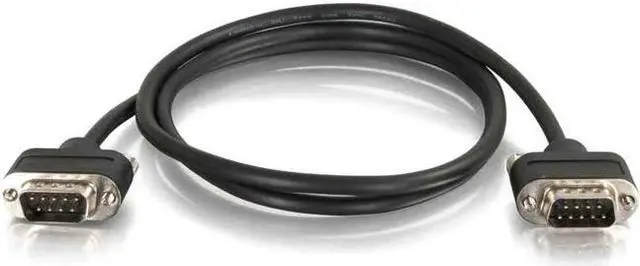 Alt view image 3 of 6 - C2G 52167 Serial RS232 DB9 Null Modem Cable with Low Profile Connectors M/M, In-Wall CMG-Rated, Black (10 Feet, 3.04 Meters)