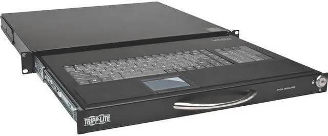Alt view image 7 of 16 - Tripp Lite 1U Rackmount Keyboard with KVM Cable Kit for 2-Post or 4-Post Racks (SRSHELFKBD)