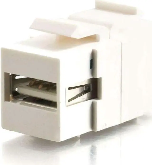 Alt view image 5 of 5 - C2G 28751 Snap-In USB A/B Female Keystone Insert, TAA Compliant, White