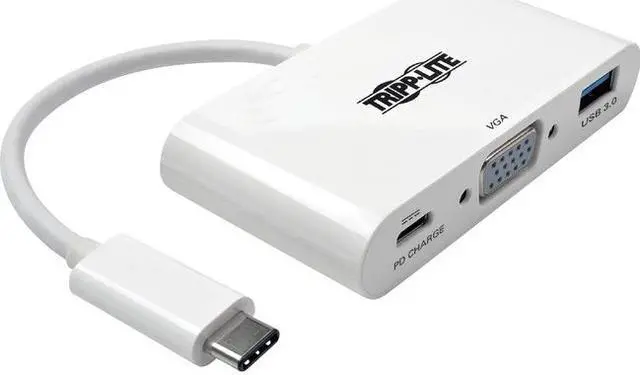 Alt view image 14 of 19 - Tripp Lite USB C to VGA Multiport Adapter w/ PD Charging USB Type C to VGA (U444-06N-VU-C)