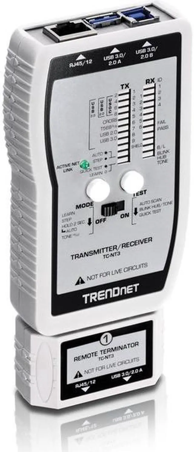 Alt view image 7 of 17 - TRENDnet VDV and USB Cable Tester, TC-NT3