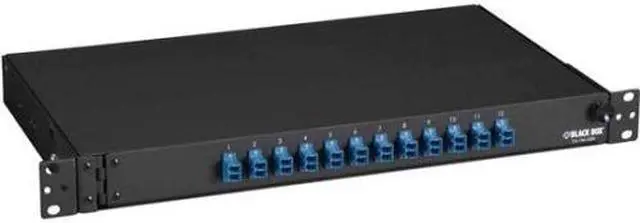 Alt view image 3 of 4 - Black Box Rackmount Fiber Panels 1U Loaded with (24) Single-Mode/Multimode Connectors