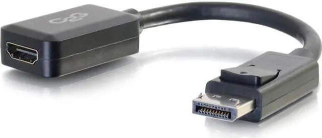 Alt view image 4 of 4 - C2G 54322 DisplayPort Male to HDMI Female Adapter Converter, TAA Compliant, Black (8 Inches)