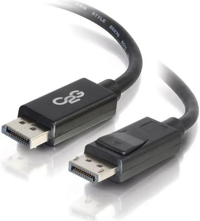 Alt view image 5 of 5 - C2G 54402 DisplayPort Cable with Latches M/M, 8K UHD Compatible - Digital Audio Video, Black (10 Feet, 3.04 Meters)