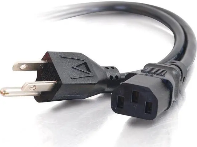 Main image of C2G 24240 18 AWG Universal Power Cord - NEMA 5-15P to IEC320C13, Black (1 Foot, 0.30 Meters)