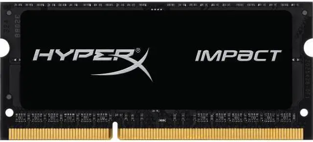 Alt view image 4 of 4 - HyperX Impact Black Series 4GB 204-Pin DDR3 SO-DIMM DDR3L 1600 (PC3L 12800) Laptop Memory Model HX316LS9IB/4