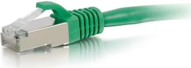 Main image of C2G 00838 C2G 20ft Cat6 Snagless Shielded (STP) Network Patch Cable - Green - Category 6 for Network Device - Patch Cable - 20 ft - 1 x RJ-45 Male Network - 1 x RJ-45 Male Network - Gold Plated,