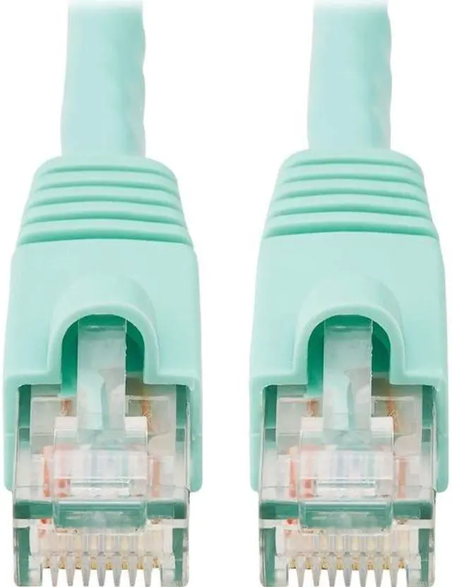 Alt view image 4 of 13 - TRIPP LITE N261-003-AQ 3 ft. Cat 6A Aqua Augmented Cat6 (Cat6a) Snagless 10G Certified Patch Cable, (RJ45 M/M) - Aqua