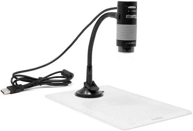Alt view image 8 of 20 - Plugable USB 2.0 Digital Microscope with Flexible Arm Observation Stand Compatible With Windows, Mac, Linux (2MP, 250x Magnification)
