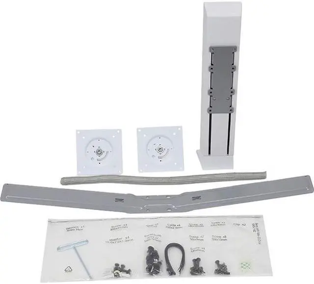 Alt view image 2 of 7 - Ergotron WorkFit Dual Monitor Kit white 97934062